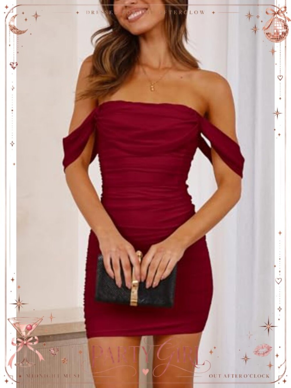 Off Shoulder Ruched Mesh Bodycon Mini Dress Cocktail Party Graduation - Picture 4 of 6